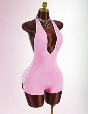 Salopetă scurtă Shein, roz