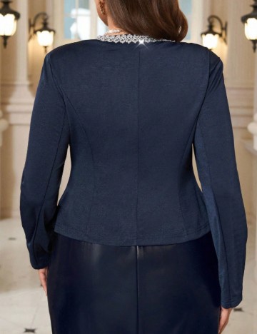 Sacou Shein Curve+, albastru