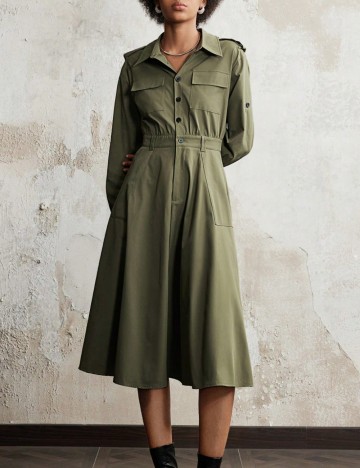 Rochie midi Shein, verde