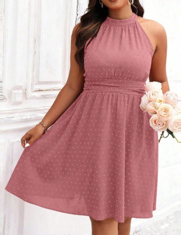Rochie mini Shein Curve+, roz