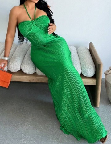 Rochie maxi Shein Curve+, verde