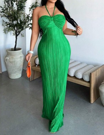 Rochie maxi Shein Curve+, verde