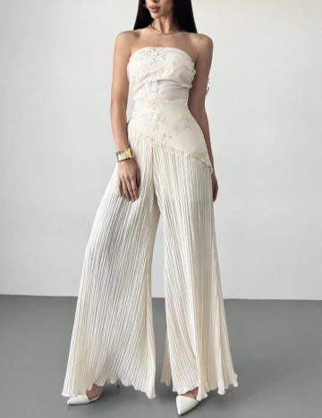 Salopetă Shein, crem