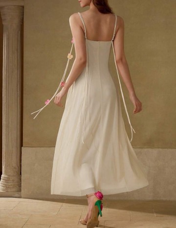 Rochie midi Shein MOTF, crem