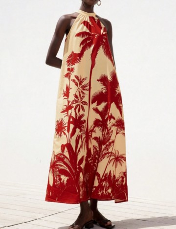 Rochie maxi Shein, crem