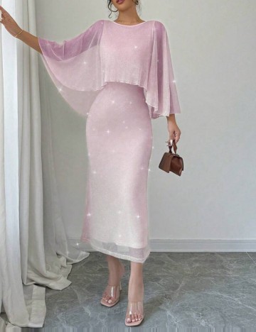 Rochie midi Shein, roz