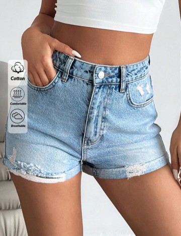 Pantaloni scurți Shein, albastru