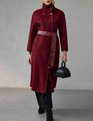 Palton Shein MOTF, vișiniu