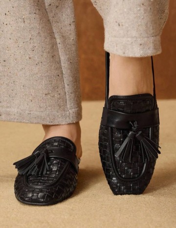 Mocasini Shein MOTF, negru