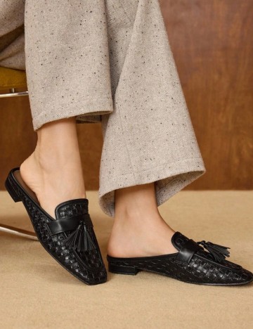 Mocasini Shein MOTF, negru