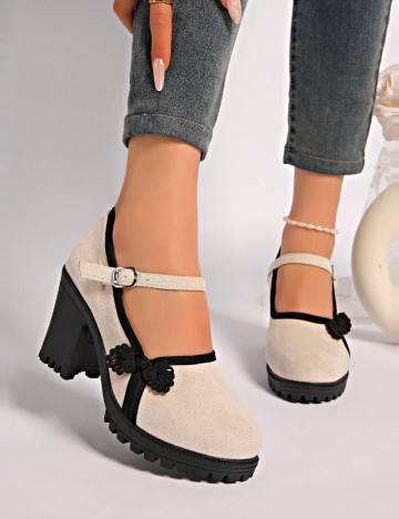 Pantofi Shein, bej