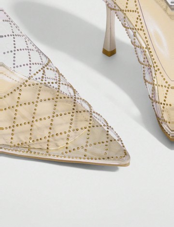 Pantofi cu toc Shein CUCCOO, transparent