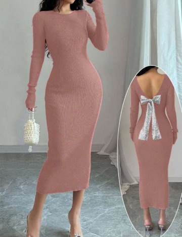 Rochie midi Shein, roz