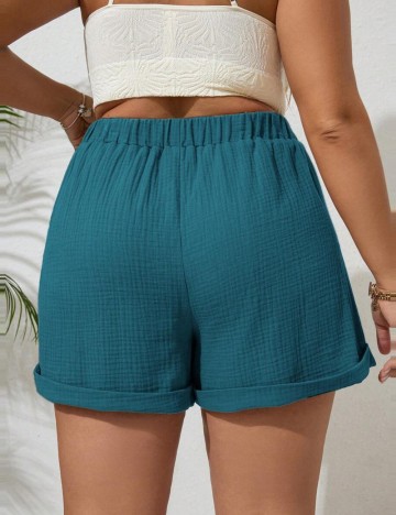 Pantaloni scurți Shein, albastru