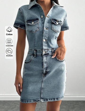 Rochie de blugi Shein, albastru