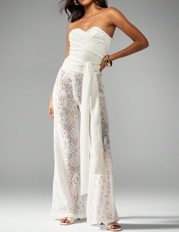 Pantaloni Shein Missguided, alb