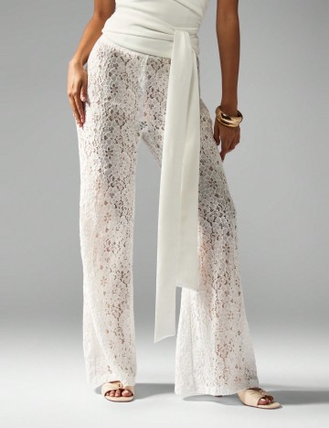 Pantaloni Shein Missguided, alb