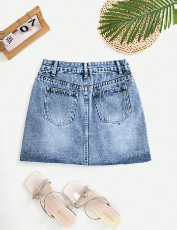 Fustă de blugi Shein, albastru