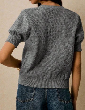 Bluză cu nasturi Shein, gri