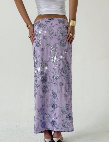 Fustă maxi Shein, mov