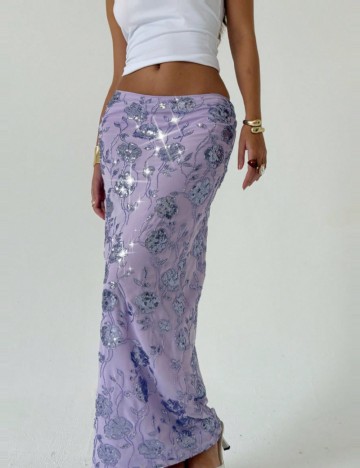 Fustă maxi Shein, mov