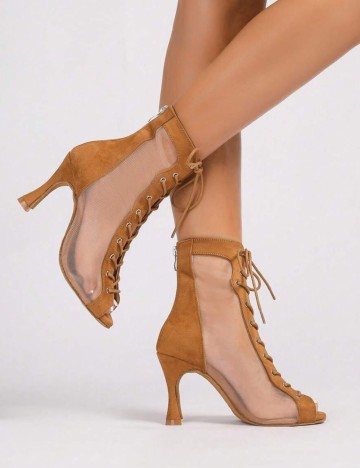 Sandale Cu Toc Shein, maro