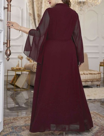 Rochie maxi Shein Curve+, vișiniu