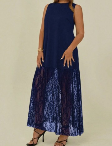 Rochie maxi Shein Curve+, albastru