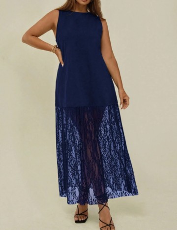 Rochie maxi Shein Curve+, albastru