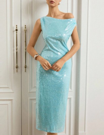 Rochie de ocazie Shein, albastru