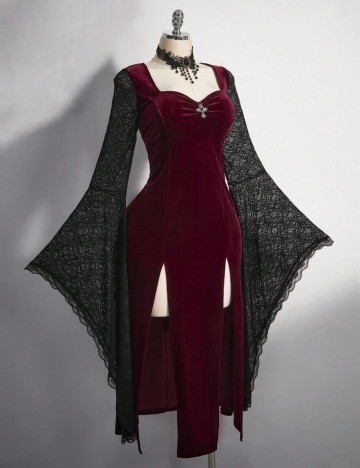 Rochie midi Shein Curve+, vișiniu