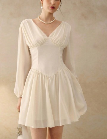 Rochie mini Shein, crem