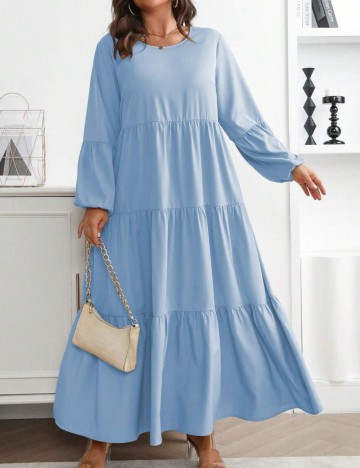 Rochie maxi Shein Curve+, albastru