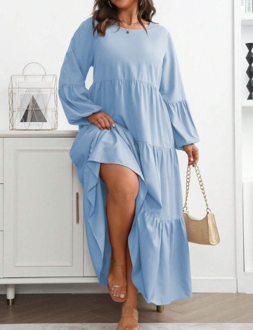 Rochie maxi Shein Curve+, albastru