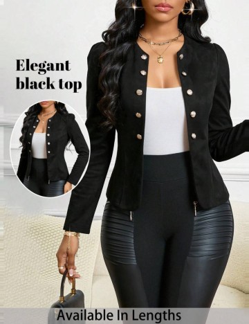 Sacou Shein Curve+, negru