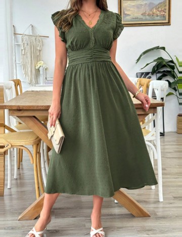 Rochie maxi Shein Curve+, verde