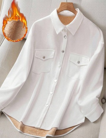 Jachetă Shein Curve+, alb