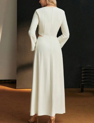 Rochie maxi Shein MOTF, crem