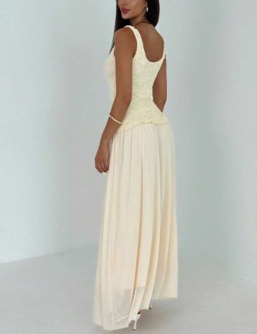 Rochie maxi Shein, crem