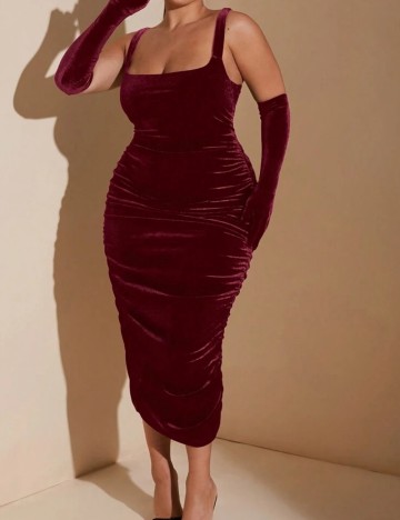 Rochie midi Shein, vișiniu