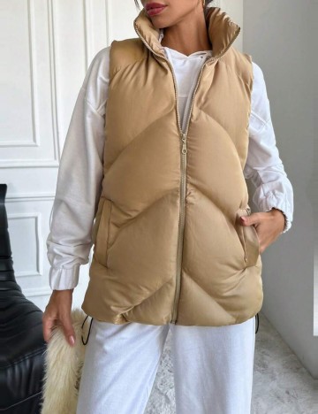 Vestă Shein, bej