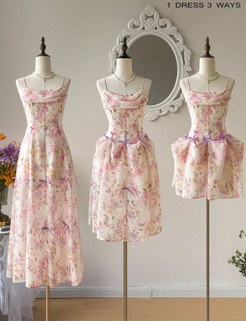 Rochie midi Shein, mix culori