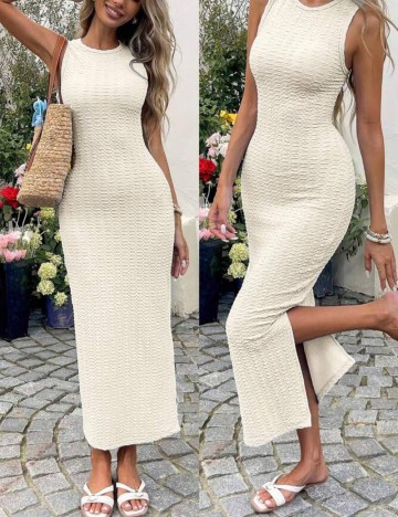 Rochie maxi Shein, crem