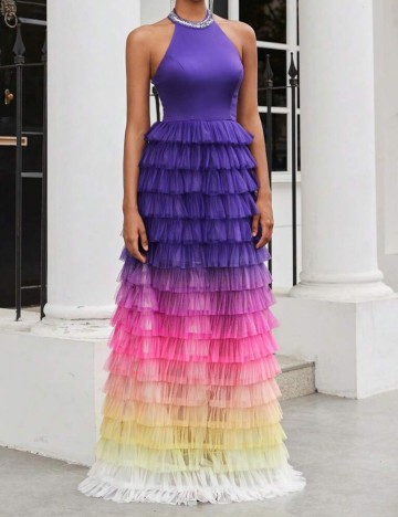 Rochie maxi Shein, mix culori