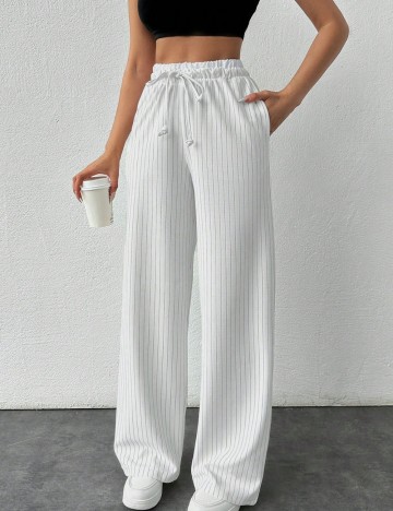 Pantaloni Shein, alb