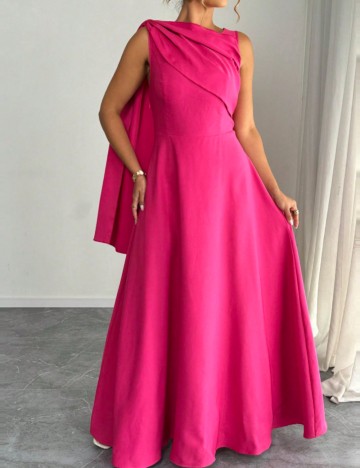 Rochie maxi Shein Curve+, roz