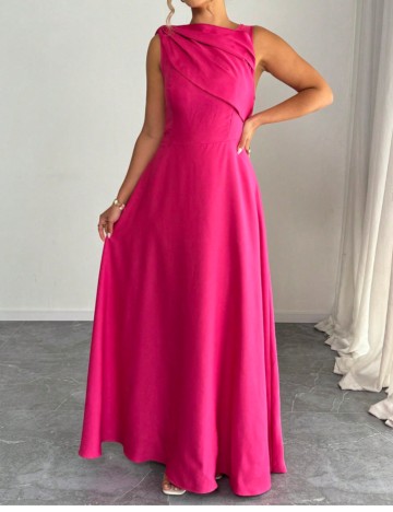 Rochie maxi Shein Curve+, roz