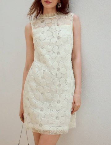 Rochie mini Shein, crem