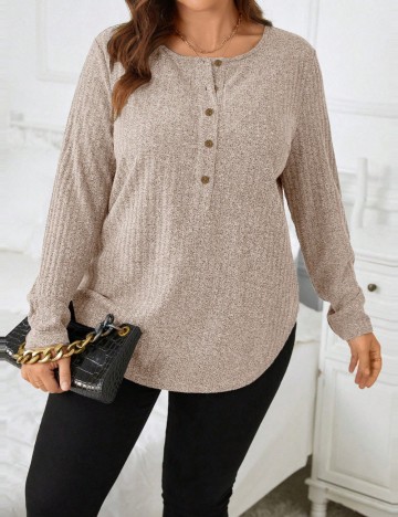 Bluză Shein Curve+, bej