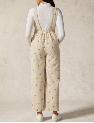 Salopetă lungă Shein, crem